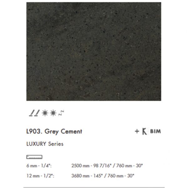 Krion L903 Grey Cement