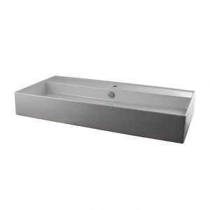 Lavabo 100x46 cm suspendido con borde fino y rebosadero Pure Line Noken