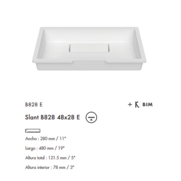 Lavabo Slant B828 48x28 Krion