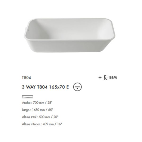 Bañera 3-Way Krion