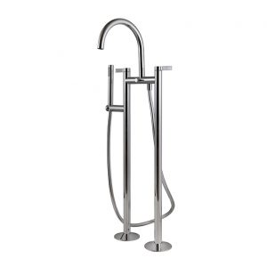 Monomando baño-ducha a pavimento Lignage Cromo Noken