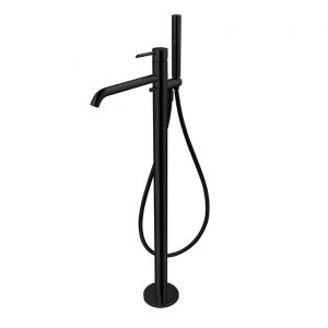 Monomando baño-ducha instalación a pavimento Round negro Noken