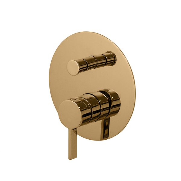 Monomando  encastre ducha Lignage con desviador Oro Noken