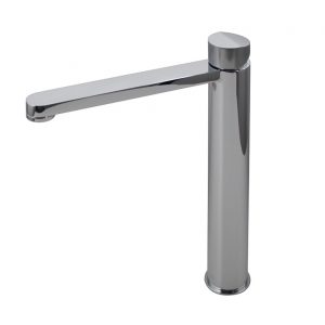 Monomando lavabo caño alto con maneta estriada Tono cromo Noken