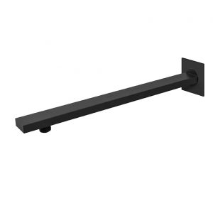 Brazo rociador extraplano de 40cm a pared negro Noken