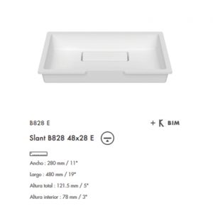 Lavabo Slant B828 48x28 Krion