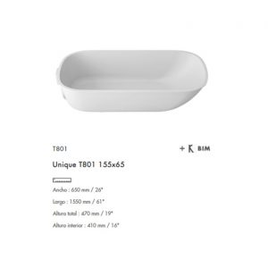 Bañera Unique Krion