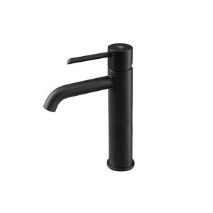 Monomando lavabo caño alto Round negro Noken